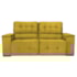 Sofá 3 Lugares Luxo Recepção Escritorio Sala Vicenza 175cm Suede Amarelo