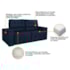 Sofá 3 Lugares Luxo Recepção Escritorio Sala Vicenza 175cm Suede Azul Marinho