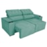 Sofá 3 Lugares Luxo Recepção Escritorio Sala Vicenza 175cm Suede Azul Tiffany
