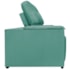 Sofá 3 Lugares Luxo Recepção Escritorio Sala Vicenza 175cm Suede Azul Tiffany