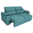 Sofá 3 Lugares Luxo Recepção Escritorio Sala Vicenza 175cm Suede Azul Turquesa
