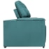 Sofá 3 Lugares Luxo Recepção Escritorio Sala Vicenza 175cm Suede Azul Turquesa