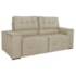 Sofá 3 Lugares Luxo Recepção Escritorio Sala Vicenza 175cm Suede Bege