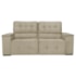Sofá 3 Lugares Luxo Recepção Escritorio Sala Vicenza 175cm Suede Bege