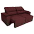 Sofá 3 Lugares Luxo Recepção Escritorio Sala Vicenza 175cm Suede Bordo