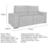 Sofá 3 Lugares Luxo Recepção Escritorio Sala Vicenza 175cm Suede Branco