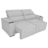 Sofá 3 Lugares Luxo Recepção Escritorio Sala Vicenza 175cm Suede Branco