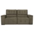 Sofá 3 Lugares Luxo Recepção Escritorio Sala Vicenza 175cm Suede Cappuccino
