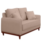 Sofá 3 Lugares Sala de Estar Recepção Luxo Conforto Benny 180cm Linho Bege