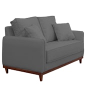 Sofá 3 Lugares Sala de Estar Recepção Luxo Conforto Benny 180cm Linho Cinza