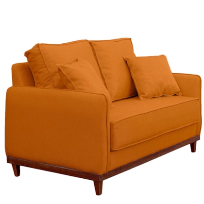 Sofá 3 Lugares Sala de Estar Recepção Luxo Conforto Benny 180cm Linho Terracota