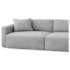 Sofá 3 Lugares Velaris 200cm Sala de Estar Luxo Recepção Conforto Escritório Linho Cinza Claro
