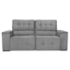 Sofá Cama Retrátil Sala Vicenza 175cm Linho Cinza Claro