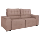 Sofá Cama Retrátil Sala Vicenza 175cm Linho Rose
