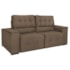Sofá Cama Retrátil Sala Vicenza 175cm Suede Marrom