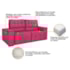 Sofá Cama Retrátil Sala Vicenza 175cm Suede Pink
