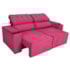 Sofá Cama Retrátil Sala Vicenza 175cm Suede Pink