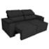 Sofá Cama Retrátil Sala Vicenza 175cm Suede Preto