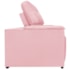 Sofá Cama Retrátil Sala Vicenza 175cm Suede Rosa Bebe