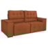 Sofá Cama Retrátil Sala Vicenza 175cm Suede Terracota