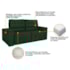 Sofá Cama Retrátil Sala Vicenza 175cm Suede Verde