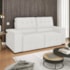 Sofá Cama Retrátil Sala Vicenza 210cm Bouclé Branco