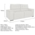 Sofá Cama Retrátil Sala Vicenza 210cm Bouclé Branco