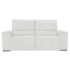 Sofá Cama Retrátil Sala Vicenza 210cm Bouclé Branco