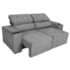 Sofá Cama Retrátil Sala Vicenza 210cm Bouclé Cinza