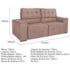 Sofá Cama Retrátil Sala Vicenza 210cm Linho Rose