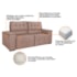 Sofá Cama Retrátil Sala Vicenza 210cm Linho Rose