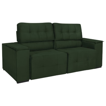 Sofá Cama Retrátil Sala Vicenza 210cm Linho Verde