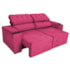 Sofá Cama Retrátil Sala Vicenza 210cm Suede Pink