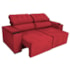 Sofá Cama Retrátil Sala Vicenza 210cm Suede Vermelho