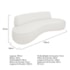 Sofá Curvo 180cm 3 Lugares e 1 Poltrona Amsterdã Bouclé Branco