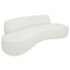 Sofá Curvo 180cm 3 Lugares e 1 Poltrona Amsterdã Bouclé Branco