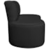 Sofá Curvo 2 Lugares Amsterdã 130cm Bouclé Preto - Amarena Móveis