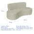 Sofá Curvo 2 Lugares Amsterdã 140cm Bouclé Verde Oliva