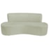 Sofá Curvo 2 Lugares Amsterdã 160cm Bouclé Verde Oliva