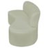 Sofá Curvo 2 Lugares Amsterdã 160cm Bouclé Verde Oliva