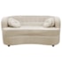 Sofá Curvo 2 Lugares Orgânico Sala Recepção Escritório Decorativo Luxo Panamá 140cm Bouclé Bege