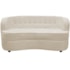 Sofá Curvo 2 Lugares Orgânico Sala Recepção Escritório Decorativo Luxo Panamá 140cm Bouclé Bege