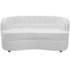 Sofá Curvo 2 Lugares Orgânico Sala Recepção Escritório Decorativo Luxo Panamá 140cm Bouclé Branco
