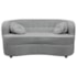 Sofá Curvo 2 Lugares Orgânico Sala Recepção Escritório Decorativo Luxo Panamá 140cm Bouclé Cinza