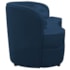 Sofá Curvo 2 Lugares Orgânico Sala Recepção Escritório Decorativo Luxo Panamá 140cm Suede Azul Marinho