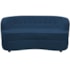 Sofá Curvo 2 Lugares Orgânico Sala Recepção Escritório Decorativo Luxo Panamá 140cm Suede Azul Marinho