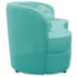 Sofá Curvo 2 Lugares Orgânico Sala Recepção Escritório Decorativo Luxo Panamá 140cm Suede Azul Tiffany