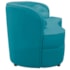 Sofá Curvo 2 Lugares Orgânico Sala Recepção Escritório Decorativo Luxo Panamá 140cm Suede Azul Turquesa