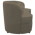 Sofá Curvo 2 Lugares Orgânico Sala Recepção Escritório Decorativo Luxo Panamá 140cm Suede Cappuccino