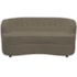 Sofá Curvo 2 Lugares Orgânico Sala Recepção Escritório Decorativo Luxo Panamá 140cm Suede Cappuccino